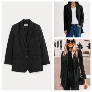 Brand New NWT Everlane Classic Black Oversized Blazer Size 10